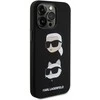 Dėklas Karl Lagerfeld KLHCP15XSDHKNK IPHONE 15 PRO MAX 6.7 "Juodas/Juodas SILICONE KARL &amp; CHUPETTE HEAD