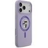 Karl Lagerfeld Liquid Silicone Karl and Choupette MagSafe dėklas skirtas Apple iPhone 17 Pro Max violetinės spalvos