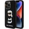 Dėklas Karl Lagerfeld KLHCP15LSDHKCNK IPHONE 15 PRO 6.1 "Juodas/Juodas SILICONE KARL &amp; CHUPETTE HEAD