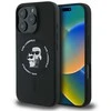Karl Lagerfeld Liquid Silicone Karl and Choupette MagSafe dėklas skirtas Apple iPhone 16 Pro juodos spalvos