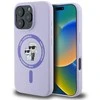 Karl Lagerfeld Liquid silikoninis Karl and Choupette MagSafe Apple iPhone 16 Pro Max dėklas telefonui violetinės spalvos