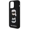 Dėklas Karl Lagerfeld KLHCP15XSDHKNK IPHONE 15 PRO MAX 6.7 "Juodas/Juodas SILICONE KARL &amp; CHUPETTE HEAD