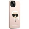 Dėklas Karl Lagerfeld KLHCP14MSLKHLP IPHONE 14 PLUS / 15 PLUS 6.7 "HARDCASE Rožinis / Rožinis SILICONE KARL`S HEAD