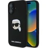 Karl Lagerfeld dėklas skirtas Apple iPhone 16 compatible with MagSafe KLHMP16SSKHPPLK (Sil KL Head Print) juodos spalvos