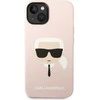 Dėklas Karl Lagerfeld KLHCP14MSLKHLP IPHONE 14 PLUS / 15 PLUS 6.7 "HARDCASE Rožinis / Rožinis SILICONE KARL`S HEAD