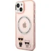 Karl Lagerfeld Karl&Choupette Aliuminio MagSafe - dėklas skirtas Apple iPhone 14 Plus Rožinė