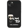 Apple iPhone 14 Plus Karl Lagerfeld dėklas Liquid silikoninis Karl & Choupette Magsafe (KLHMP14MSSKCK) juodos spalvos