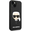 Dėklas Karl Lagerfeld KLHMP14MSLKHBK IPHONE 14 PLUS / 15 PLUS 6.7 "HARDCASE JUODA / Juodas SILICONE KARL`S HEAD MAGSAFE