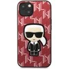 Apple iPhone 13 Mini Karl Lagerfeld dėklas Monogram Ikonik Patch raudonos spalvos