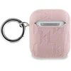 Karl Lagerfeld KLA2PGCHPP AirPods 1/2 dėklas rožinės spalvos Monogram Choupette Head