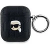 Apple AirPods Karl Lagerfeld Cover Monogram Karl Head ausinių dėklas juodos spalvos