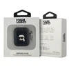 Apple AirPods Karl Lagerfeld Cover Monogram Karl Head ausinių dėklas juodos spalvos