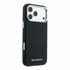 Dėklas Karl Lagerfeld Grained Allover Logo Metal Elongated skirtas iPhone 18 Pro Max/17 Pro Max juodas
