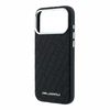 Dėklas Karl Lagerfeld Grained Allover Logo Metal Elongated skirtas iPhone 18 Pro Max/17 Pro Max juodas
