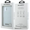 Karl Lagerfeld PU Houndstooth Resin Plate MagSafe dėklas skirtas Apple iPhone 17 Mėlyna