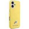 Karl Lagerfeld PU Karl and Choupette Heads Pins MagSafe dėklas skirtas Apple iPhone 17 Geltona