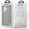 Karl Lagerfeld PU Perforated Gold Dots MagSafe dėklas skirtas Apple iPhone 17 rusvai gelsvas