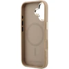 Karl Lagerfeld PU Perforated Gold Dots MagSafe dėklas skirtas Apple iPhone 17 rusvai gelsvas