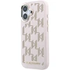 Karl Lagerfeld PU Perforated Monogram MagSafe dėklas skirtas Apple iPhone 17 rožinės spalvos