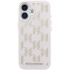 Karl Lagerfeld PU Perforated Monogram MagSafe dėklas skirtas Apple iPhone 17 rožinės spalvos