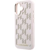 Karl Lagerfeld PU Perforated Monogram MagSafe dėklas skirtas Apple iPhone 17 rožinės spalvos