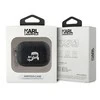 Apple AirPods Pro 2 Karl Lagerfeld Cover Monogram Karl & Choupette Head ausinių dėklas juodos spalvos