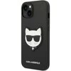 Dėklas Karl Lagerfeld KLHCP14MSAPCHK IPHONE 14 PLUS / 15 PLUS 6.7 "HARDCASE JUODA / Juodas SAFFIANO CHOUPETTE HEAD PATCH