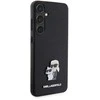 Samsung Galaxy S24 Plus Karl Lagerfeld dėklas Saffiano Karl & Choupette Metal Pin (KLHCS24MPSAKCMPK) juodos spalvos