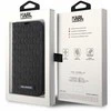 Dėklas Karl Lagerfeld KLBKP14LSAKLPK IPHONE 14 PRO 6.1 "BOOKCASE Juodas/Juodas SAFFIANO MONOGRAM