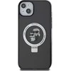 Karl Lagerfeld KLHMP15MHMRSKCK Apple iPhone 15 Plus / 14 Plus 6.7″ juodos spalvos kietas dėklas Ring Stand Karl&Cho