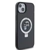 Karl Lagerfeld KLHMP15MHMRSKCK Apple iPhone 15 Plus / 14 Plus 6.7″ juodos spalvos kietas dėklas Ring Stand Karl&Cho