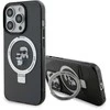 Apple iPhone 15 Pro Max Karl Lagerfeld dėklas Ring Stand Karl&Choupettte MagSafe (KLHMP15XHMRSKCK) juodos spalvos