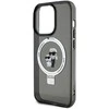Apple iPhone 15 Pro Max Karl Lagerfeld dėklas Ring Stand Karl&Choupettte MagSafe (KLHMP15XHMRSKCK) juodos spalvos