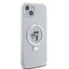 Karl Lagerfeld KLHMP15MHMRSKCH Apple iPhone 15 Plus / 14 Plus 6.7" dėklas telefonui baltos spalvos hardcase Ring Stand Karl&amp;Choupettte MagSafe