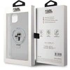 Karl Lagerfeld KLHMP15MHMRSKCH Apple iPhone 15 Plus / 14 Plus 6.7" dėklas telefonui baltos spalvos hardcase Ring Stand Karl&Choupettte MagSafe