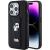 Dėklas Karl Lagerfeld KLHCP15LGSAKCPK IPHONE 15 PRO 6.1 "Juodas/Juodas HARDCASE GRIPSTAND SAFFIANO KARL & CHUPETTE PINS