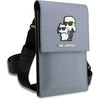 Karl Lagerfeld telefono dėklas phone KLWBSAKCPMG sidabrinis harddėklas Phone Pounch Universal Saffiano K-C NFT