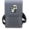Karl Lagerfeld telefono dėklas phone KLWBSAKCPMG sidabrinis harddėklas Phone Pounch Universal Saffiano K-C NFT
