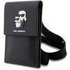 Krepšys Karl Lagerfeld Saffiano Karl & Choupette Head (KLWBSAKCPMK) juodos spalvos