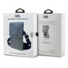 Karl Lagerfeld Saffiano Mongram Plaque - Išmanusis telefonas and accessory bag (Sidabrinis)