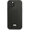 Karl Lagerfeld KLHCP13MSFMP2K iPhone 13/ 14 / 15 6,1″ kietas dėklas juodas Saffiano Plaque