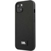Karl Lagerfeld KLHCP13MSFMP2K iPhone 13/ 14 / 15 6,1″ kietas dėklas juodas Saffiano Plaque