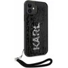 Karl Lagerfeld KLHCN61PSQRKS Apple iPhone 11 /Xr 6,1″ sidabrinis kietas dėklas Sequins Cord