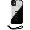 Karl Lagerfeld KLHCN61PSQRKS Apple iPhone 11 /Xr 6,1″ sidabrinis kietas dėklas Sequins Cord