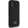 Lacoste Iconic Petit Pique Woven Logo MagSafe Apple iPhone 16 Plus dėklas telefonui juodos spalvos