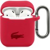 Lacoste Liquid silikoninis Glossy Printing Logo dėklas skirtas Airpods 1|2 Raudona
