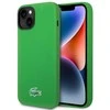 Lacoste Liquid Silicone Microfiber Croc Logo MagSafe dėklas skirtas iPhone 14 žalios spalvos