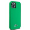 Lacoste Liquid Silicone Microfiber Croc Logo MagSafe dėklas skirtas Apple iPhone 15 žalios spalvos