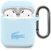 Lacoste Liquid Silicone Glossy Printing Logo dėklas skirtas Apple AirPods 1/2 mėlynos spalvos