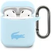 Lacoste Liquid Silicone Glossy Printing Logo dėklas skirtas Apple AirPods 1/2 mėlynos spalvos
